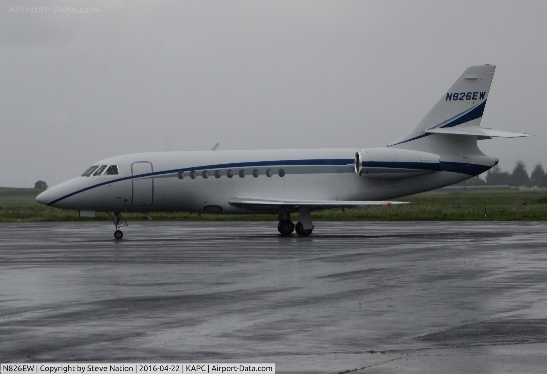 N826EW, 1998 Dassault Falcon 2000 C/N 58, Vesey Air LLC (Danbury, CT) 1998 Dassault Falcon 2000 arriving on a rainy morning @ Napa County Airport, CA