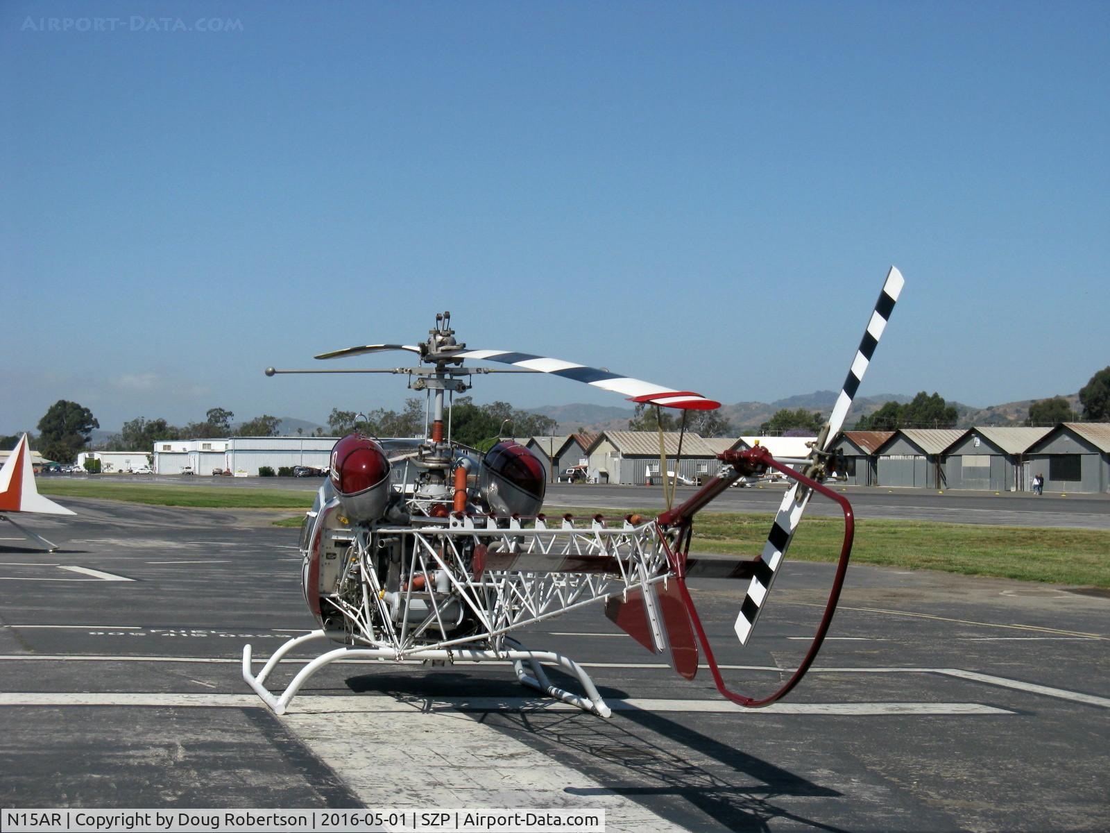 N15AR, 1963 Bell 47G-3B-1 Sioux C/N 2815, 1963 Bell 47G-3B-1 TROOPER (civil version of US Army OH-53 SIOUX) Lycoming TVO-453-A1A 260 Hp, on SZP Helipad