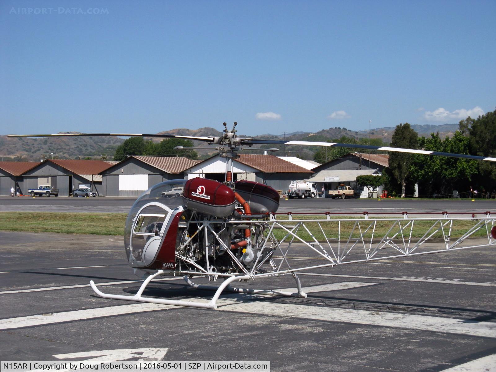 N15AR, 1963 Bell 47G-3B-1 Sioux C/N 2815, 1963 Bell 47G-3B-1 TROOPER (civil version of US Army OH-53 SIOUX) Lycoming TVO-435-A1A 260 Hp, on SZP Helipad