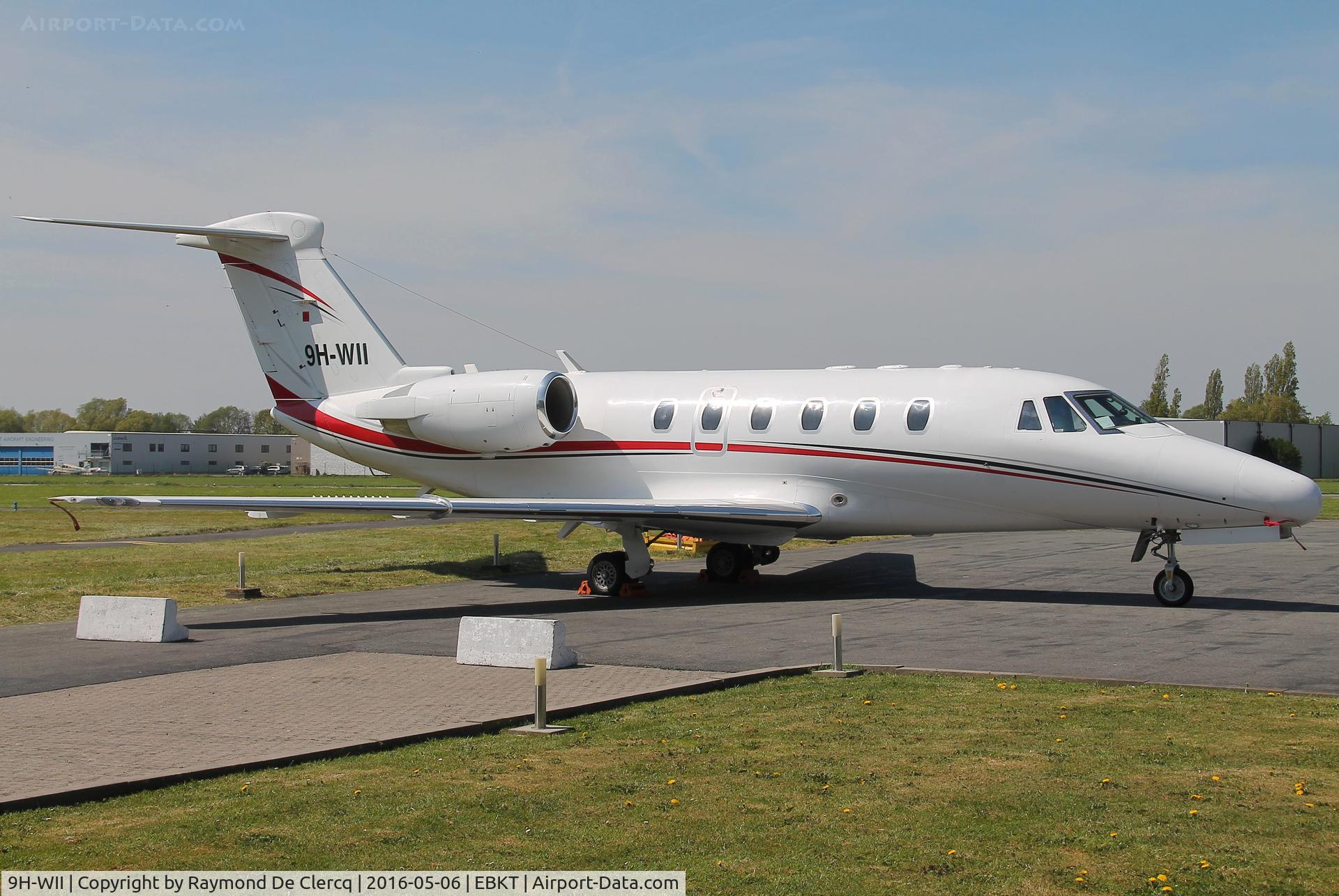 9H-WII, 1998 Cessna 650 Citation VII C/N 650-7090, Parked at Wevelgem.