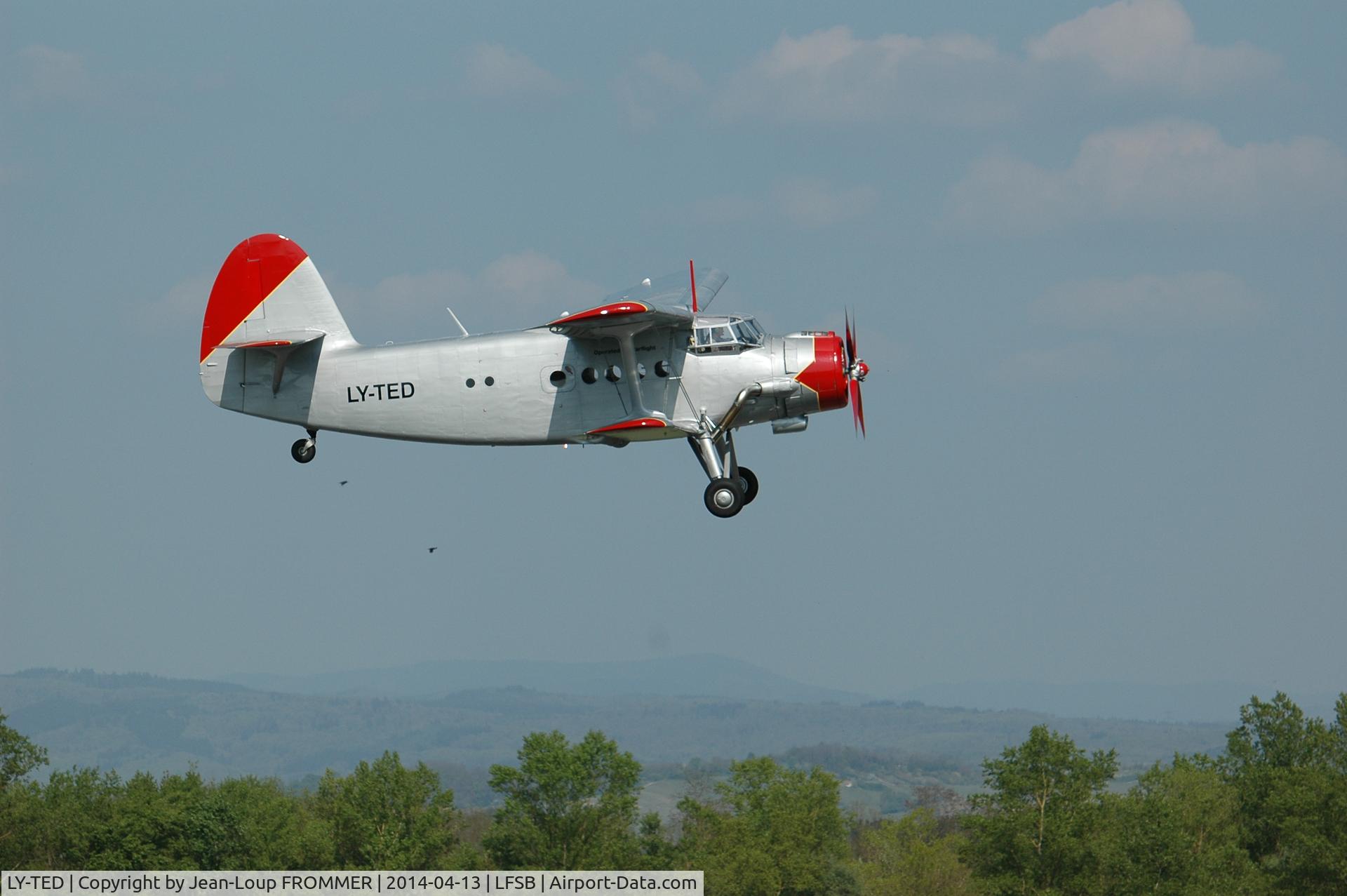 LY-TED, Antonov An-2 C/N 1G235-51, France - Euroairport Bâle-Mulhouse - 2014-04-13 - 15pm44