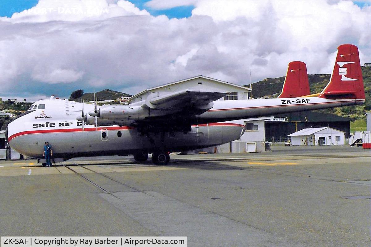 ZK-SAF, 1965 Armstrong Whitworth AW650 Argosy 222 C/N 6801, Armstrong-Whitworth Argosy 222 [6801] (Safe Air Cargo) (Place & Date unknown)~NZ