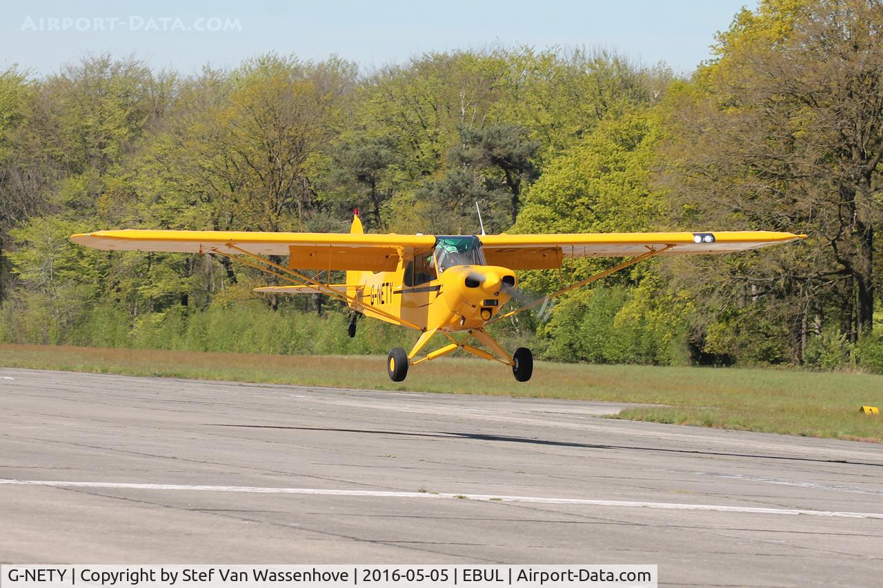 G-NETY, 1994 Piper PA-18-150 Super Cub C/N 1809108, Participant of the precision landing contest EBUL.