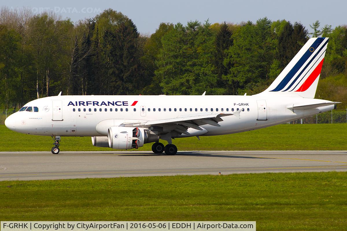 F-GRHK, 2000 Airbus A319-111 C/N 1190, Air France (AFR/AF)