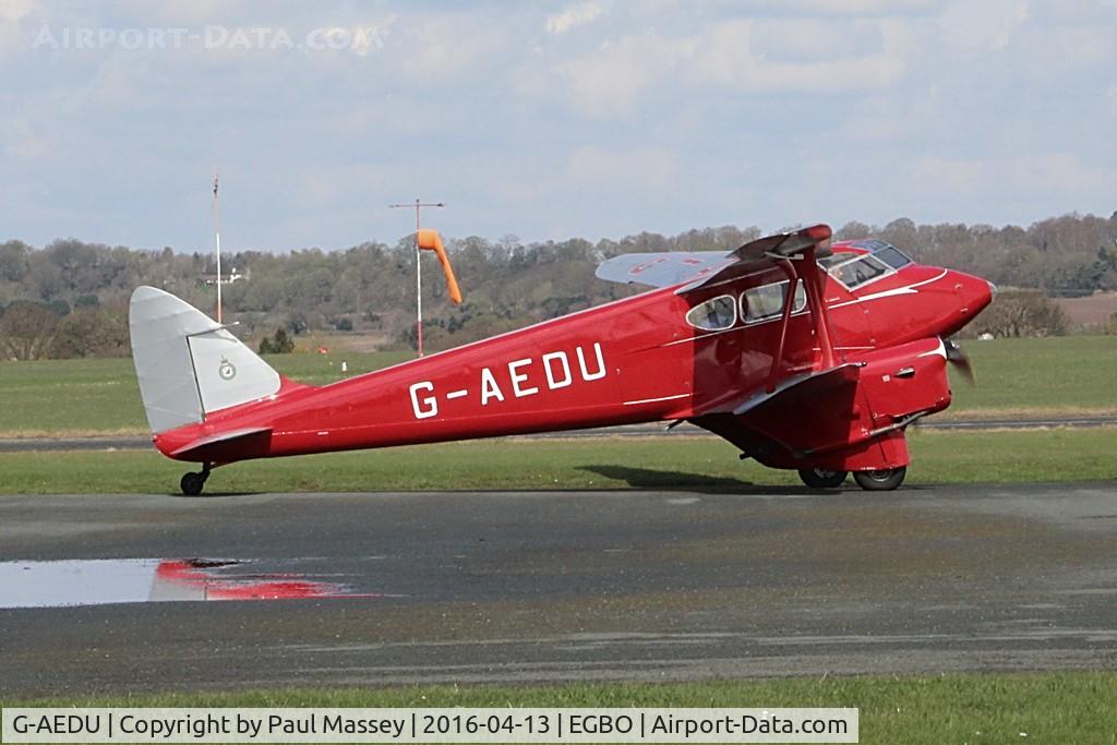 G-AEDU, 1937 De Havilland DH-90A Dragonfly C/N 7526, A welcome visitor to Wolverhampton (Halfpenny Green).
