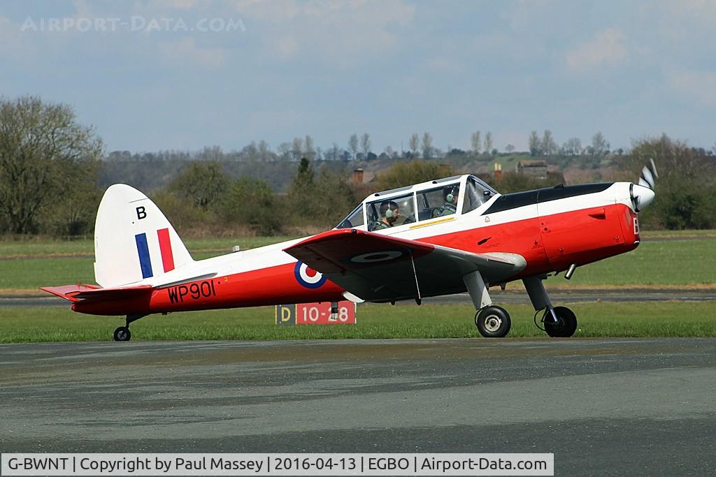 G-BWNT, 1952 De Havilland DHC-1 Chipmunk T.10 C/N C1/0772, Accompanied G-AEDU. Flying AS WP901/B.