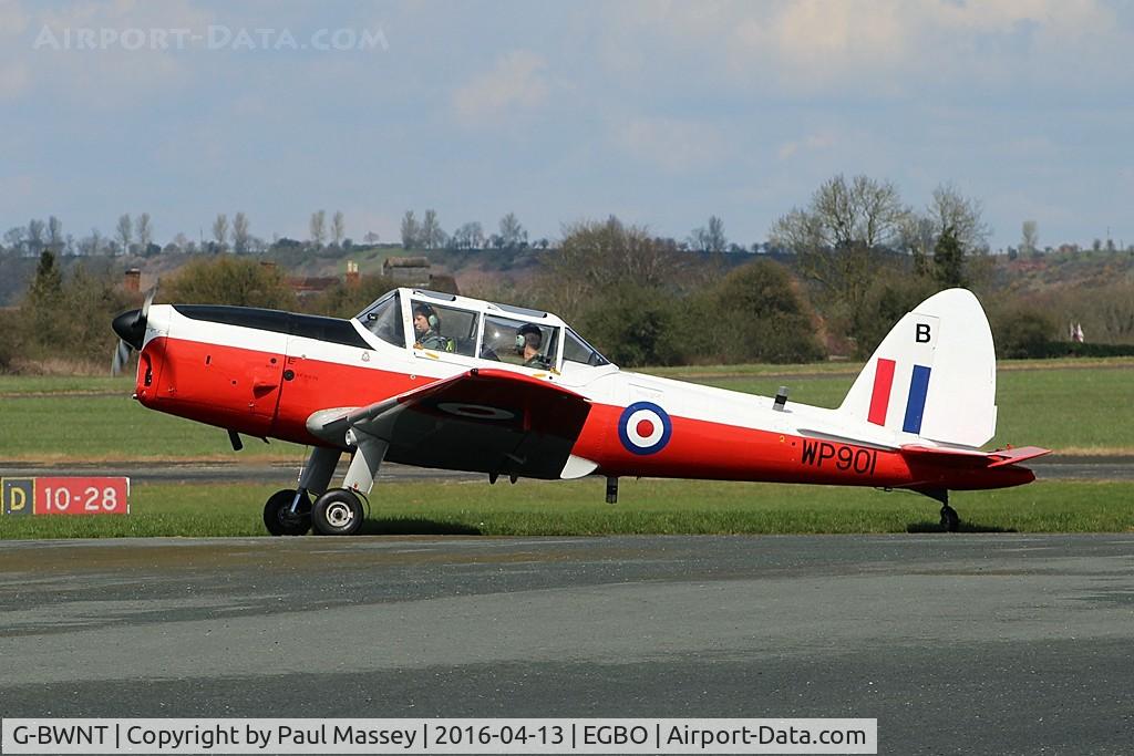 G-BWNT, 1952 De Havilland DHC-1 Chipmunk T.10 C/N C1/0772, @ Wolverhampton (Halfpenny Green). Flying as WP901/B.