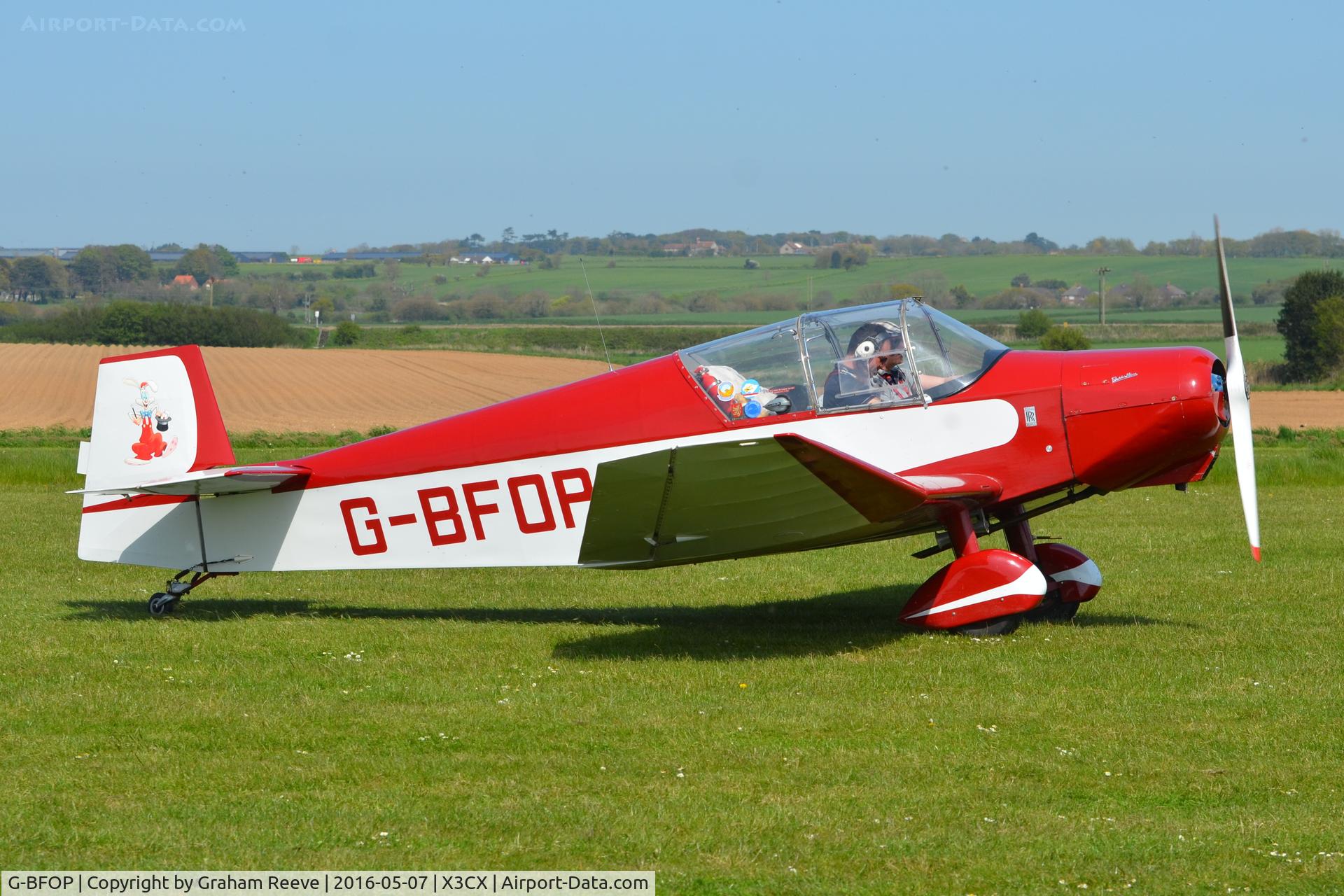 G-BFOP, 1957 Jodel (Wassmer) D-120 Paris-Nice C/N 32, Just landed at Northrepps.