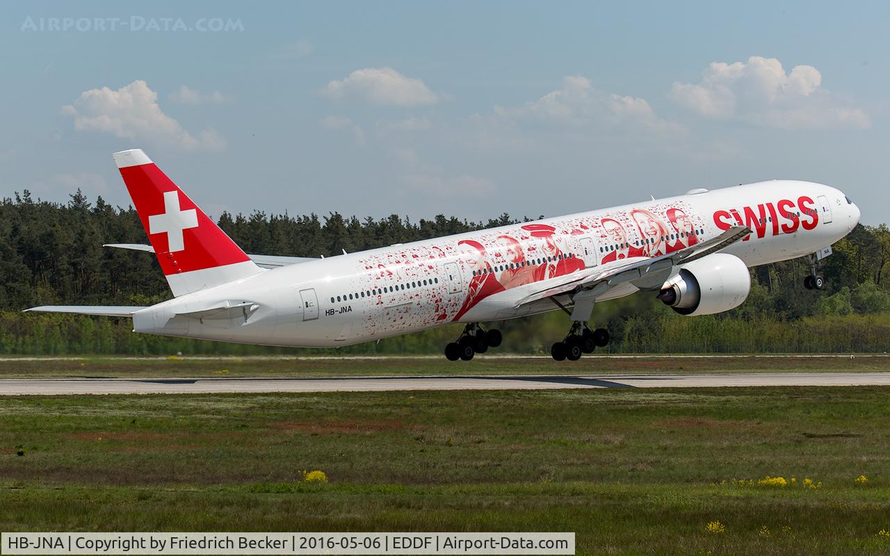 HB-JNA, 2015 Boeing 777-3DE/ER C/N 44582, departure vie RW18W