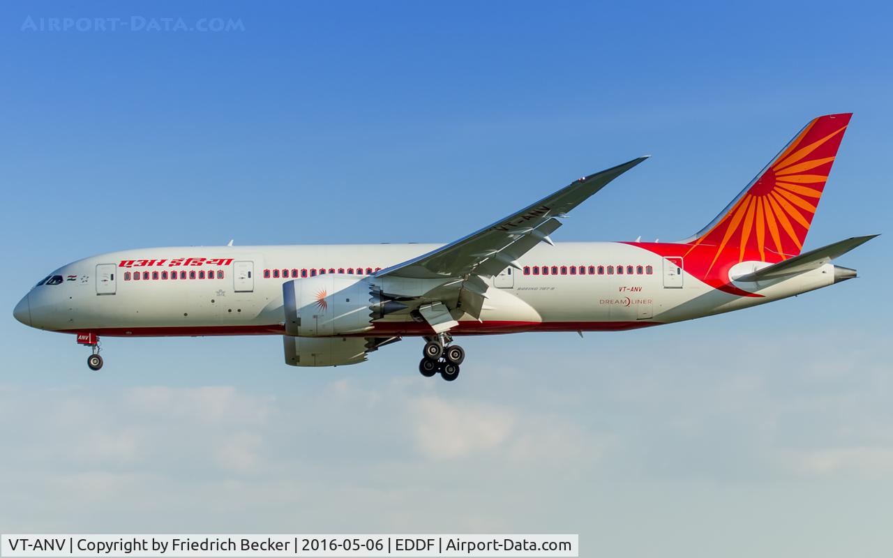 VT-ANV, 2015 Boeing 787-8 Dreamliner Dreamliner C/N 36293, on final RW07L