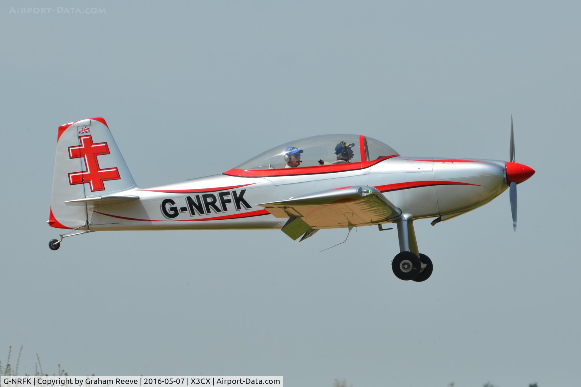 G-NRFK, 2013 Vans RV-8 C/N PFA 303-14135, Landing at Northrepps.