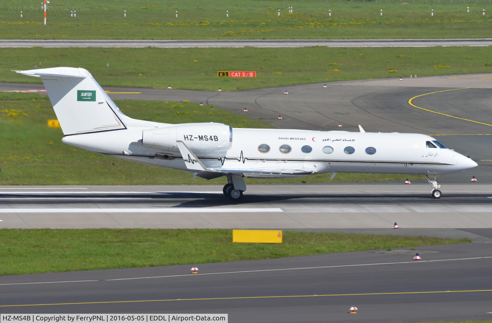 HZ-MS4B, 2014 Gulfstream Aerospace GIV-X (G450) C/N 4324, Saudi Air ambulance departing DUS