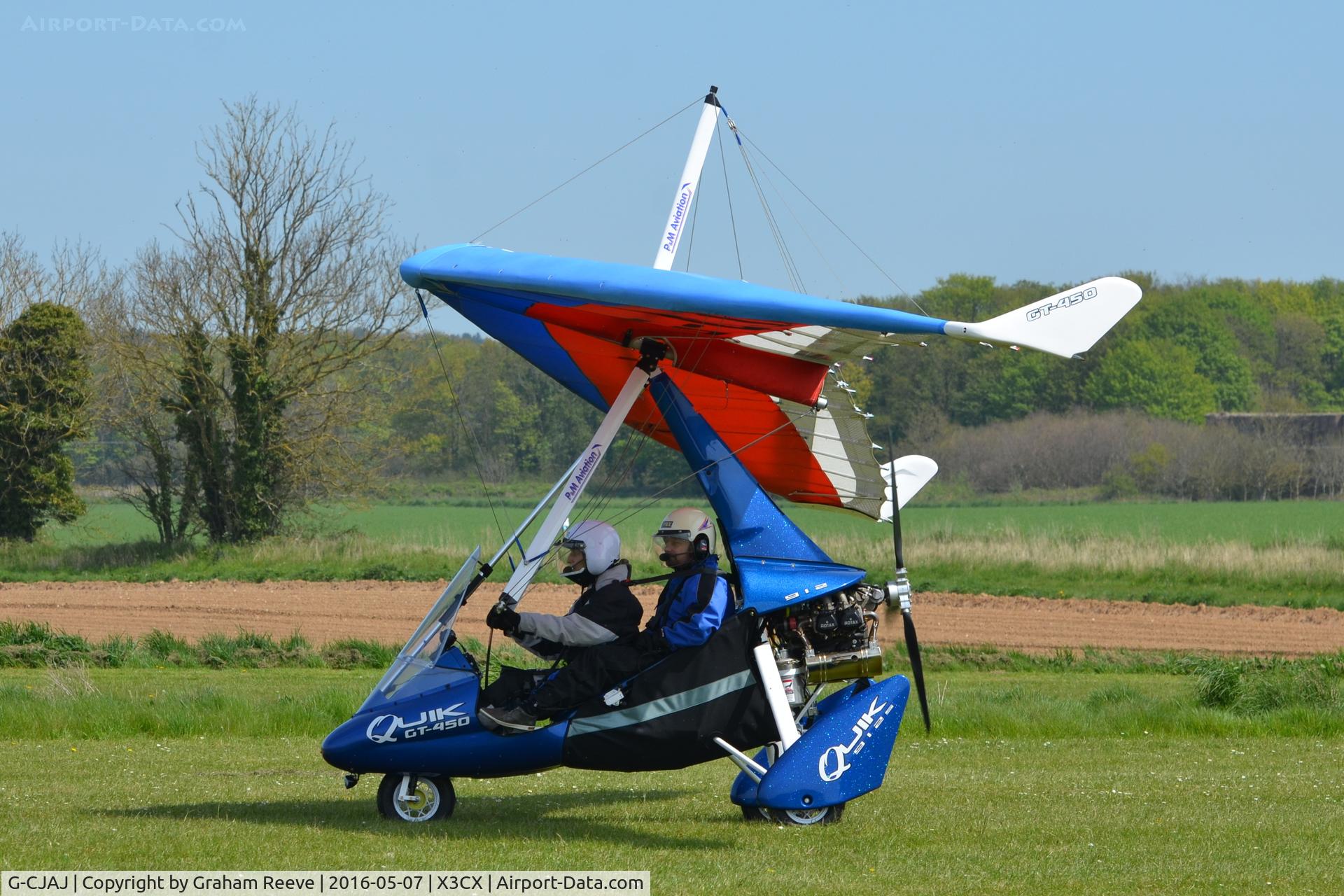 G-CJAJ, 2016 P&M Aviation Quik GT450 C/N 8750, About to depart from Northrepps.