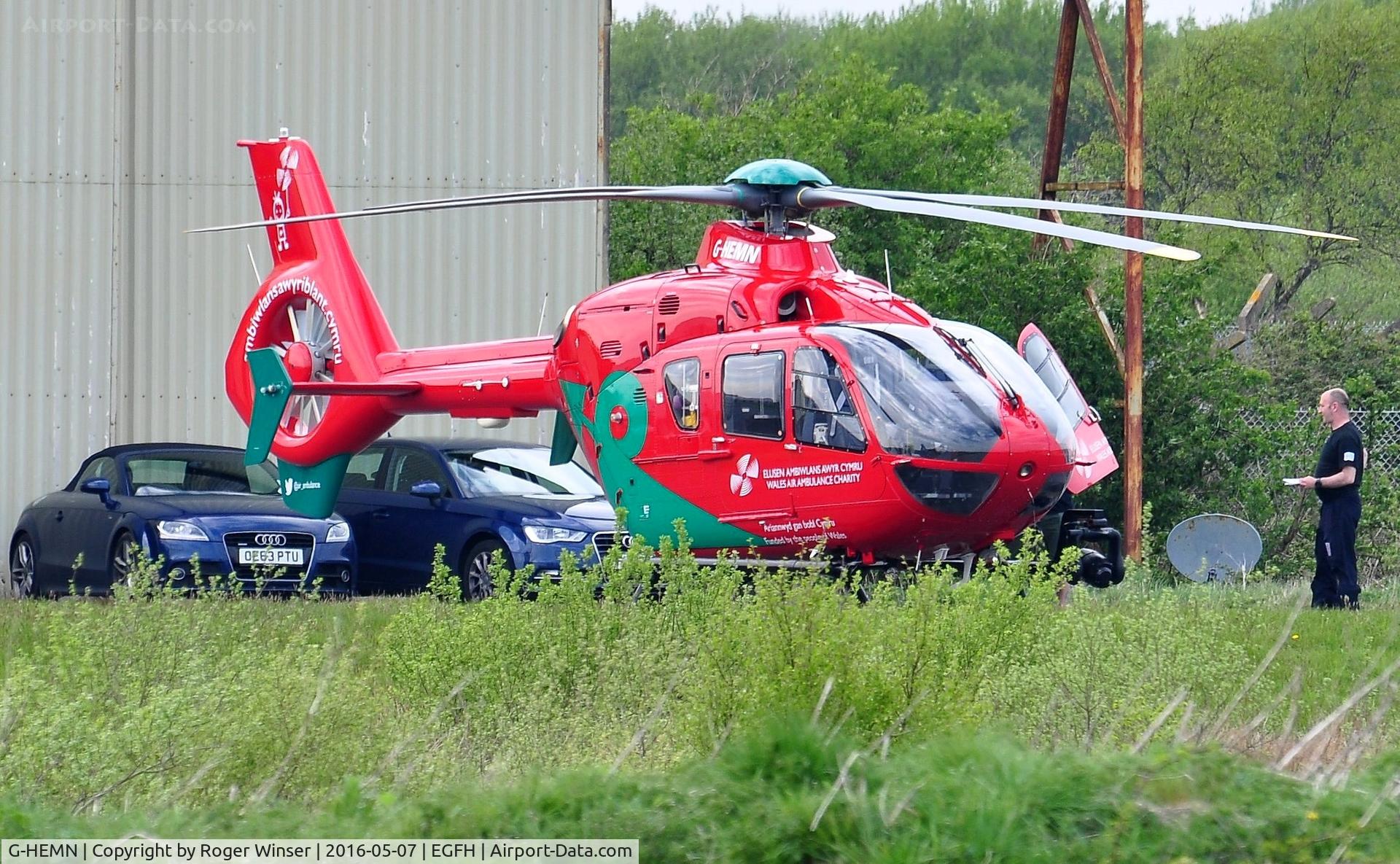 G-HEMN, 2012 Eurocopter EC-135T-2+ C/N 1070, Visiting Wales Air Ambulance helicopter as the Childrens Air Ambulance for Wales.
