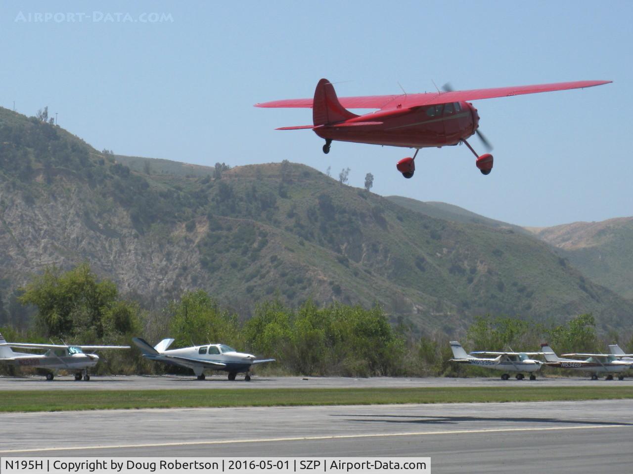 N195H, 1948 Cessna 195 Businessliner C/N 7200, 1948 Cessna 195 BUSINESSLINER, Jacobs R-755-A2 300 Hp radial, takeoff climb Rwy 22