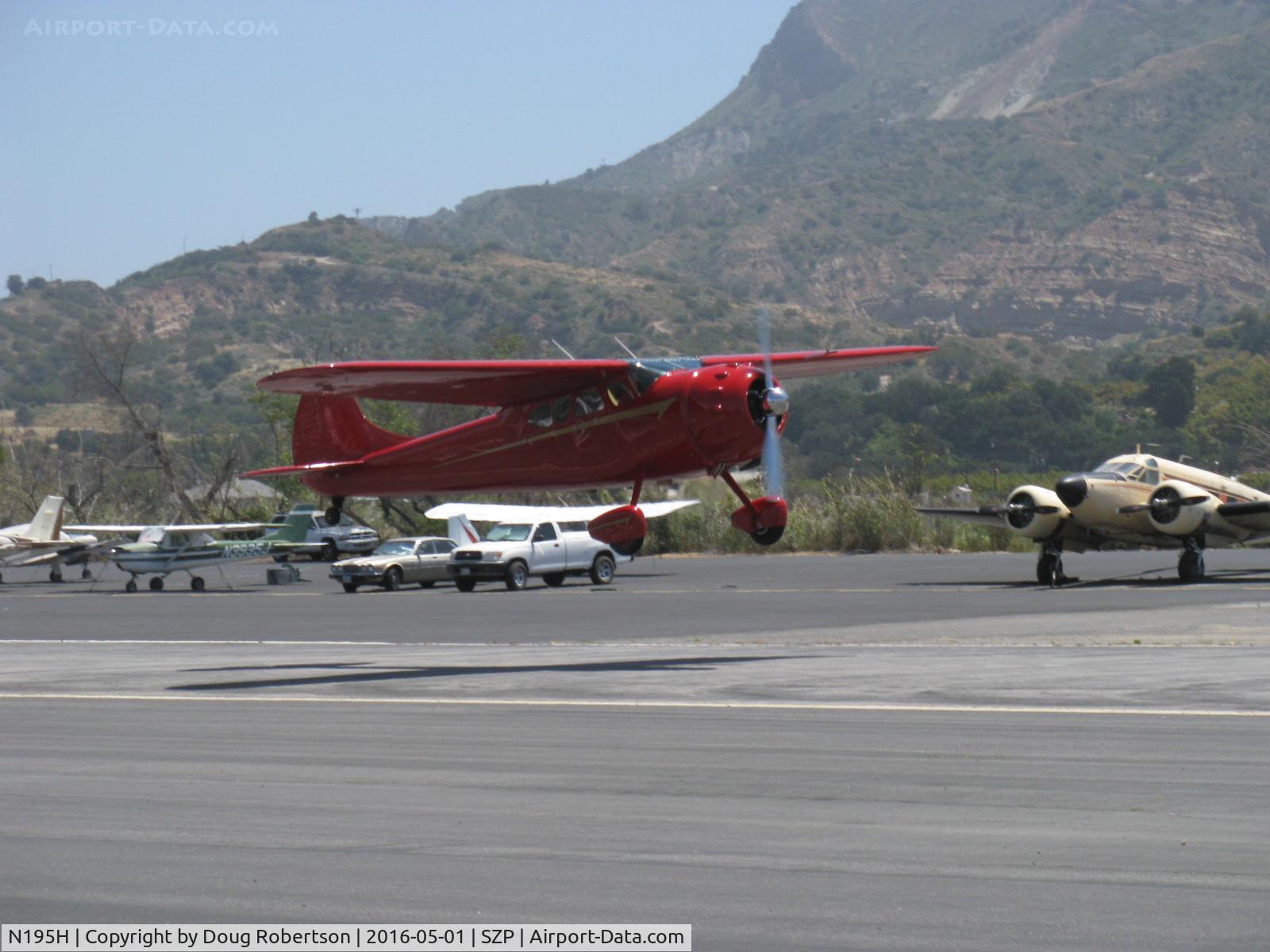 N195H, 1948 Cessna 195 Businessliner C/N 7200, 1948 Cessna 195 BUSINESSLINER, Jacobs R-755-A2 300 Hp radial, takeoff climb Rwy 22 for MHV
