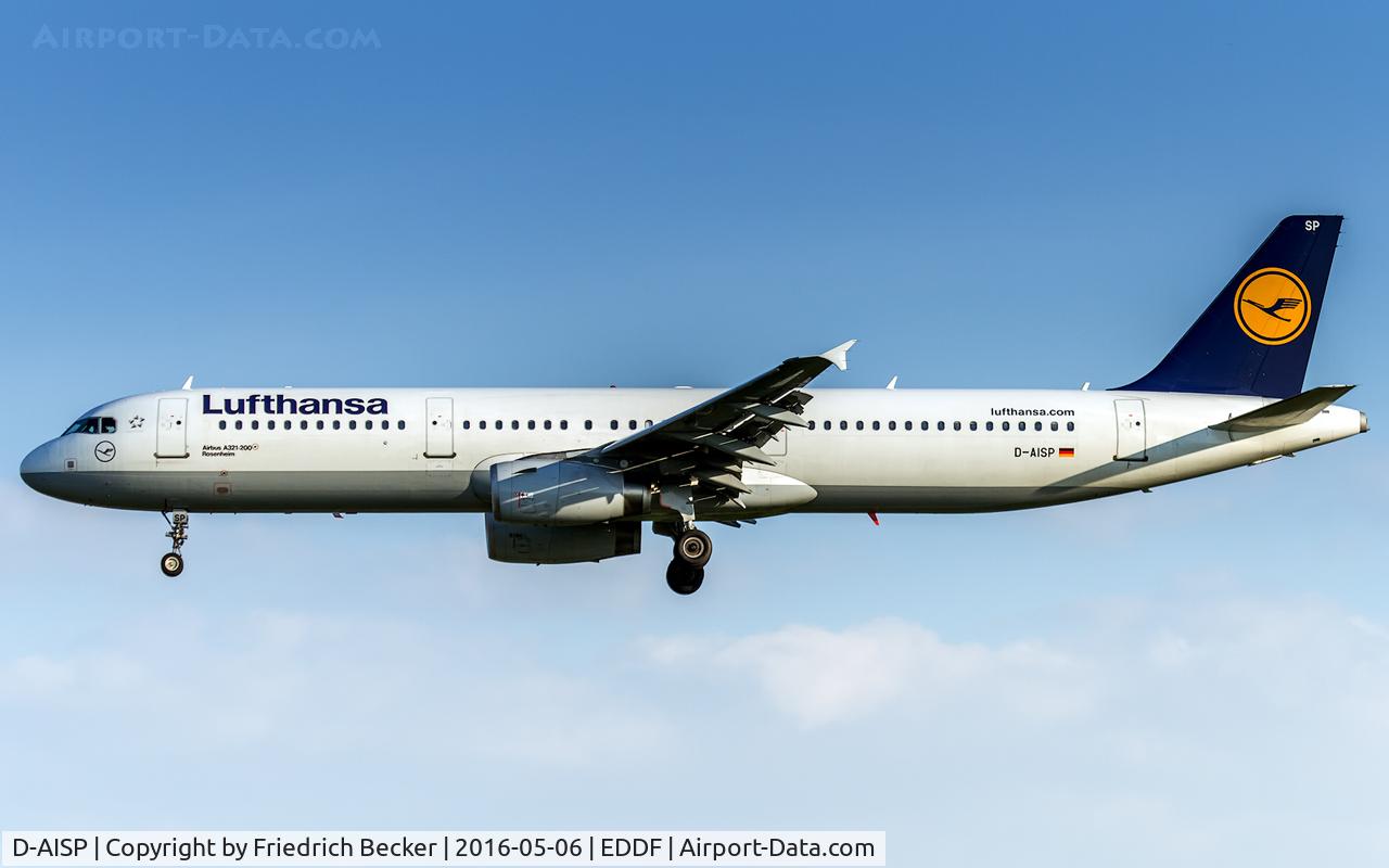 D-AISP, 2009 Airbus A321-231 C/N 3864, on final RW07L