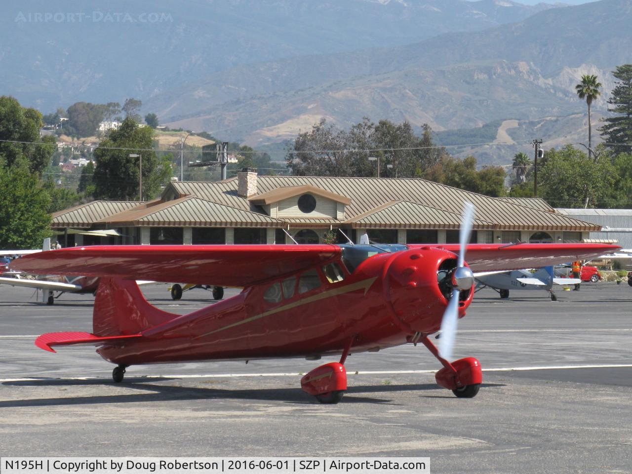 N195H, 1948 Cessna 195 Businessliner C/N 7200, 1948 Cessna 195 BUSINESSLINER. Jacobs R-755-A2 300 Hp radial, taxi across Rwy 22 to overflow parking