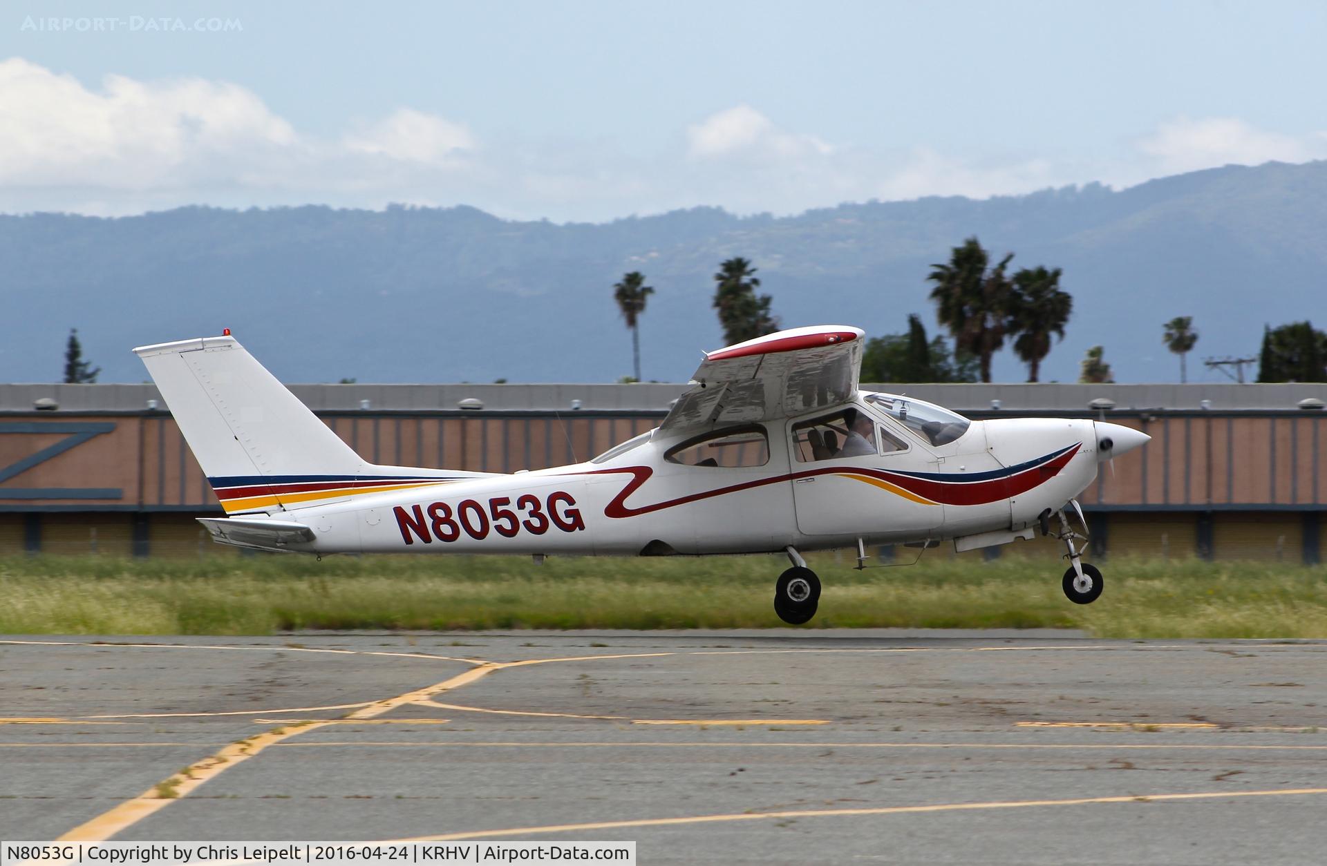 N8053G, 1971 Cessna 177RG Cardinal C/N 177RG0053, Locally-based 1971 Cessna 177RG moments from touchdown on runway 31R at Reid Hillview Airport, San Jose, CA.