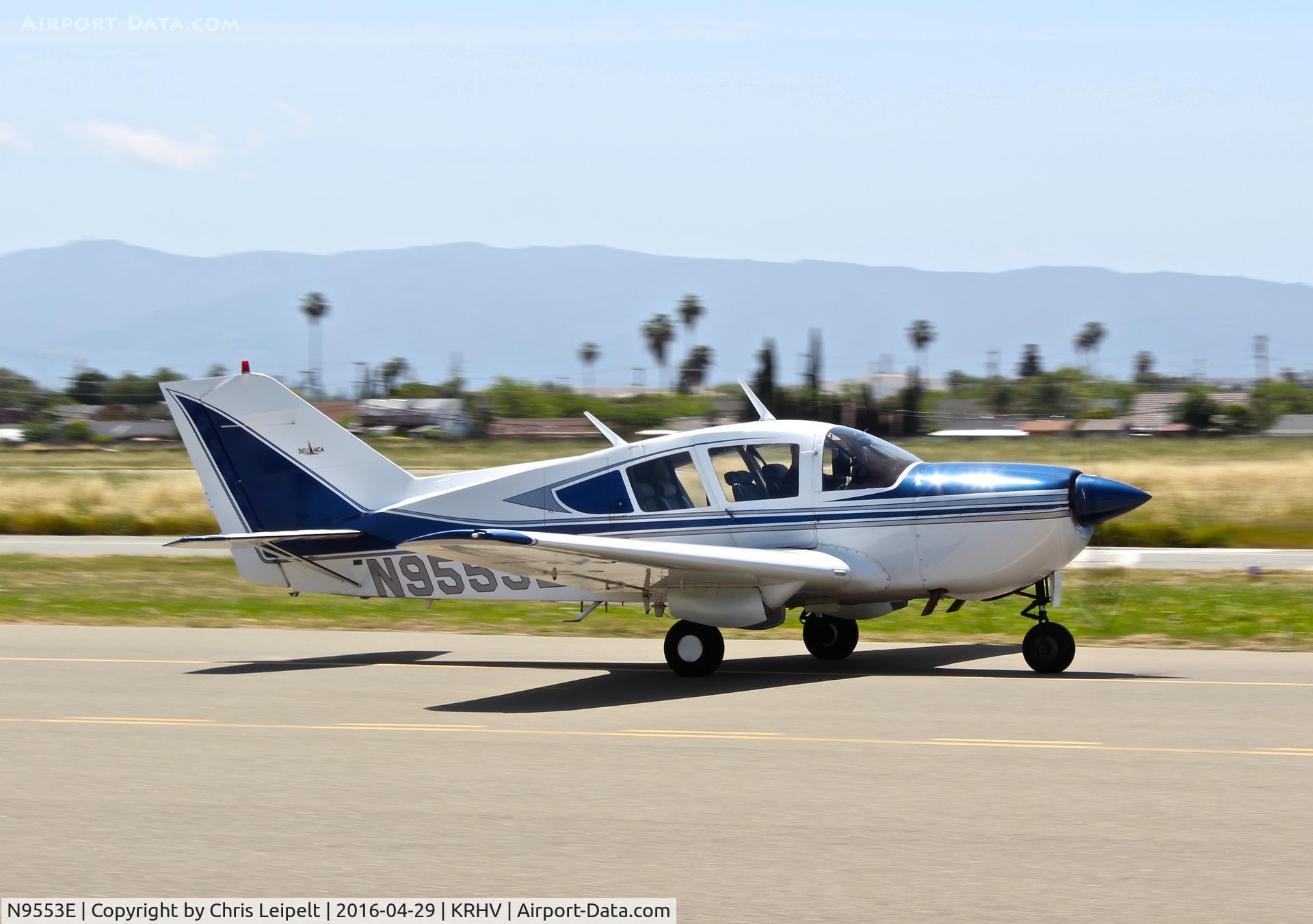 N9553E, 1976 Bellanca 17-30A Viking C/N 76-30830, Locally-based 1976 Bellanca Viking taxing in for a quick maintenance check at Reid Hillview Airport, San Jose, CA.