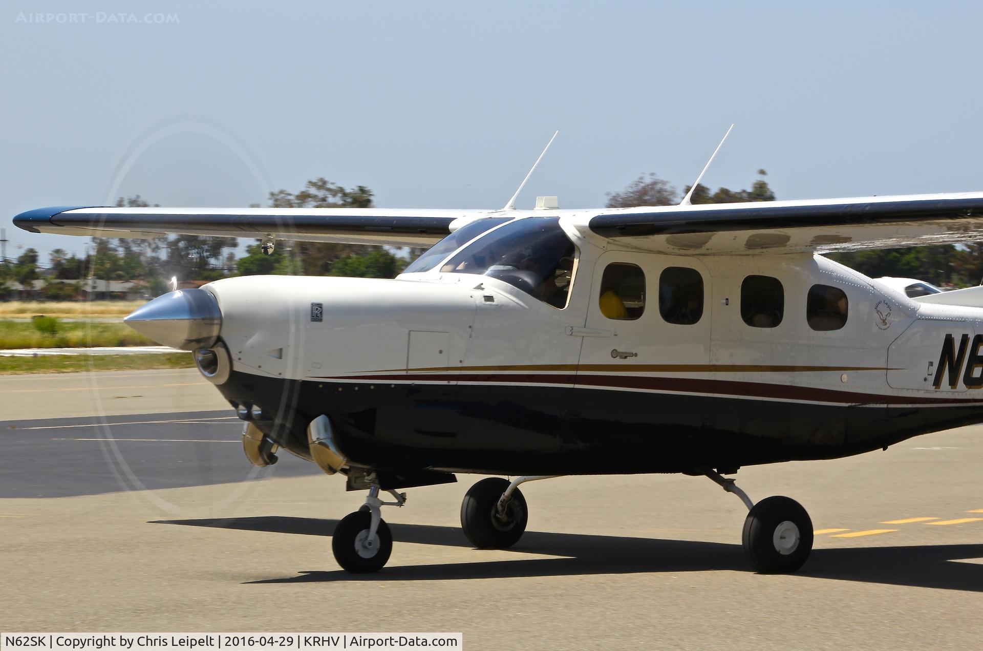 N62SK, 1978 Cessna P210N Pressurised Centurion C/N P21000096, Santa Rosa, CA-based 1978 Cessna P210N (with Rolly-Royce conversion) taxing out for departure at Reid Hillview Airport, San Jose, CA.