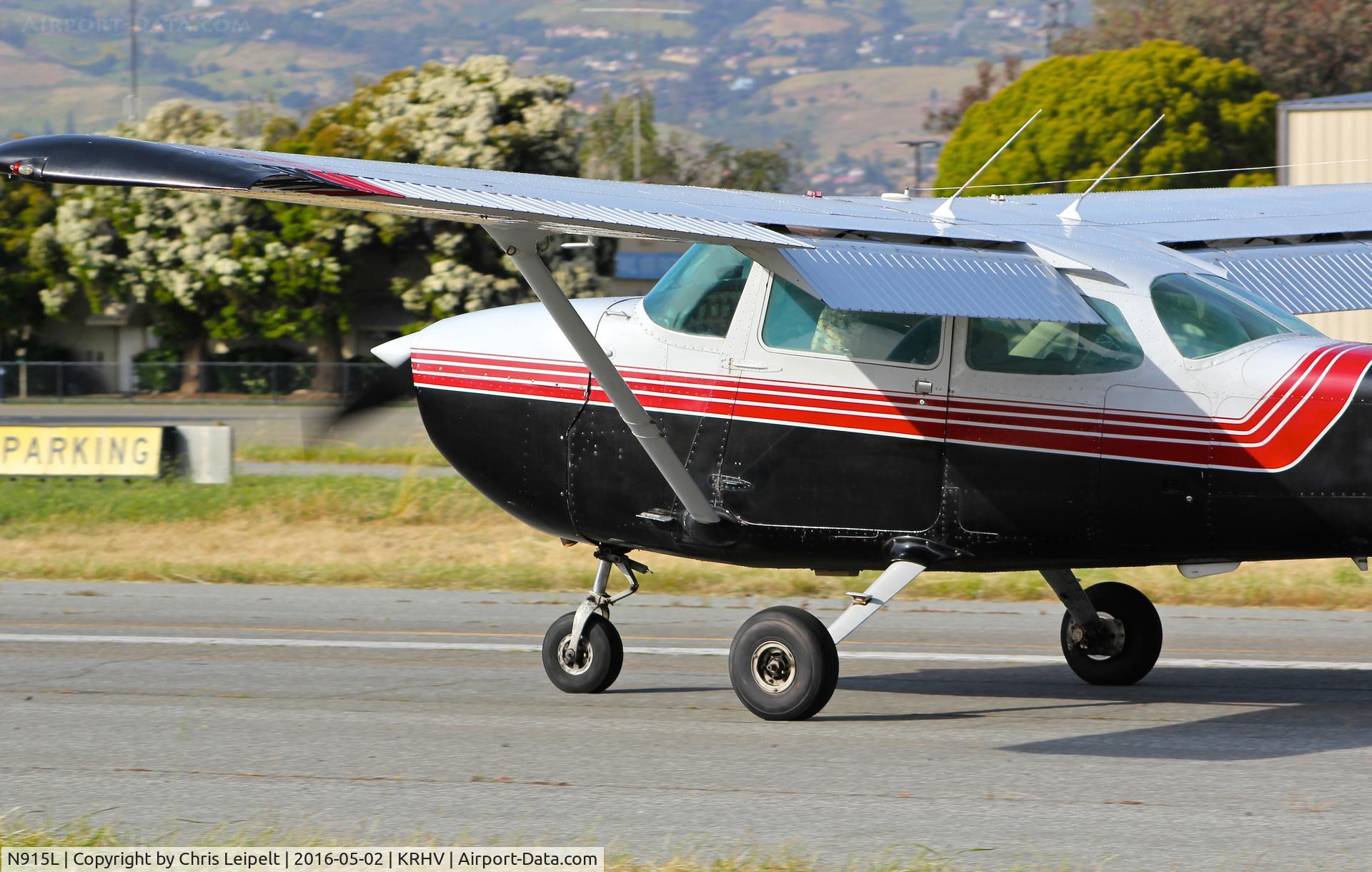 N915L, 1976 Cessna 172M C/N 17267355, My brother landing in a local 1976 Cessna 172M at Reid Hillview Airport, San Jose, CA. He is now officially a certified pilot!!!