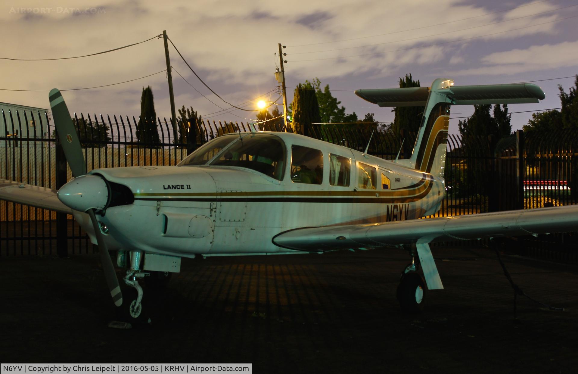 N6YV, 1978 Piper PA-32RT-300 Lance Turbo C/N 32R-7885160, Locally-based 1978 Piper Lance Turbo parked on the Aerial Avionics ramp at Reid Hillview Airport, San Jose, CA.