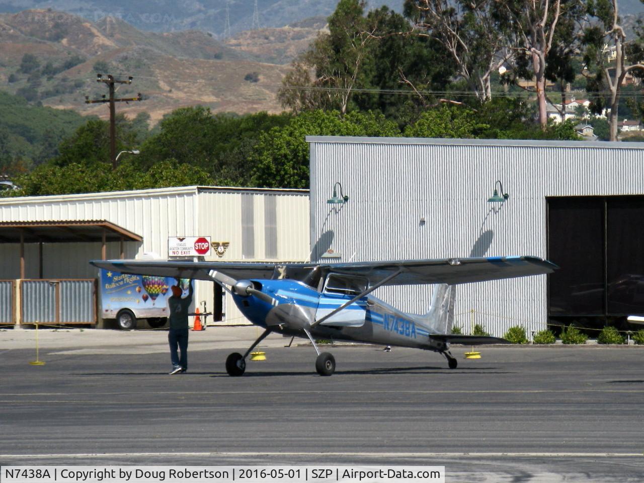 N7438A, 1956 Cessna 172 C/N 29538, 1956 Cessna 172, Continental O-300 145 Hp 6 cylinder, straight tail, 12 V ignition, first year of production, taildragger conversion, beautiful appearance, spotting the aircraft
