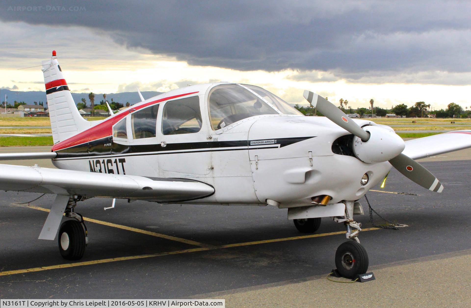 N3161T, Piper PA-28R-200 C/N 28R-7235144, Aircraft Guaranty Corp (Onalaska, TX) Piper PA-28R-200 parked on the transient ramp at Reid Hillview Airport, San Jose, CA.