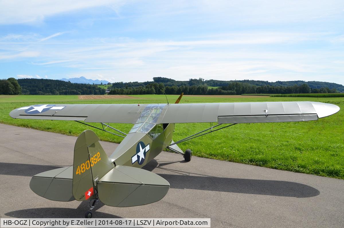 HB-OGZ, 1944 Piper L-4J Grasshopper (J3C-65D) C/N 12648, Sitterdorf 2015