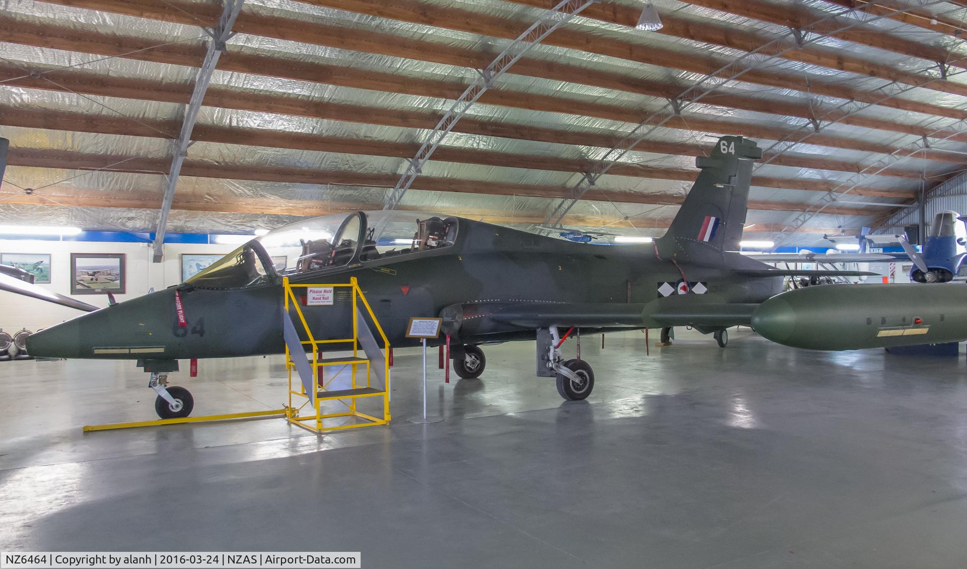 NZ6464, 1991 Aermacchi MB-339CB C/N 6794/168, Preserved at Ashburton Aviation Museum