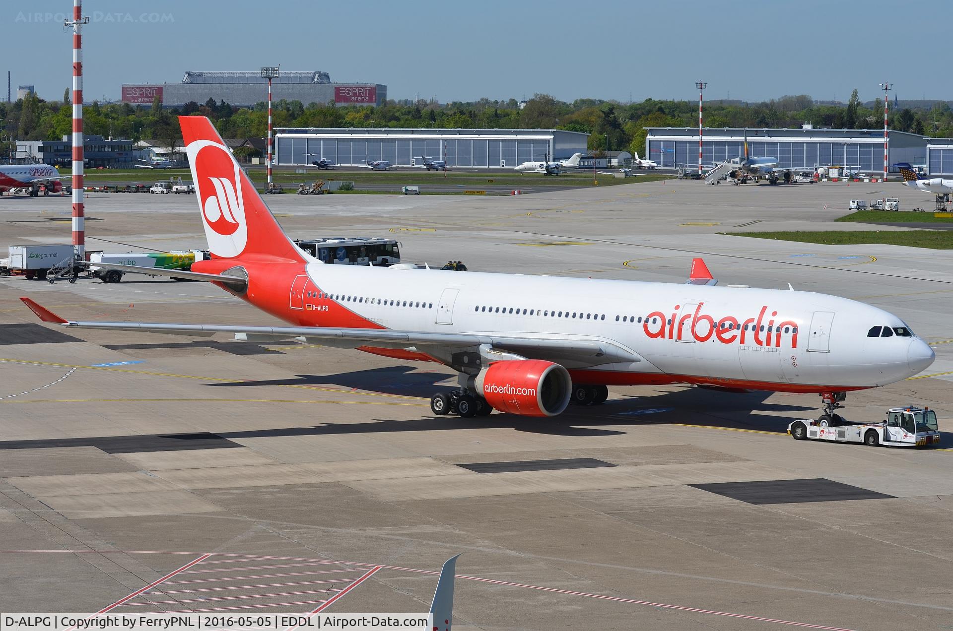 D-ALPG, 2002 Airbus A330-223 C/N 493, Air Berlin A332 under tow.