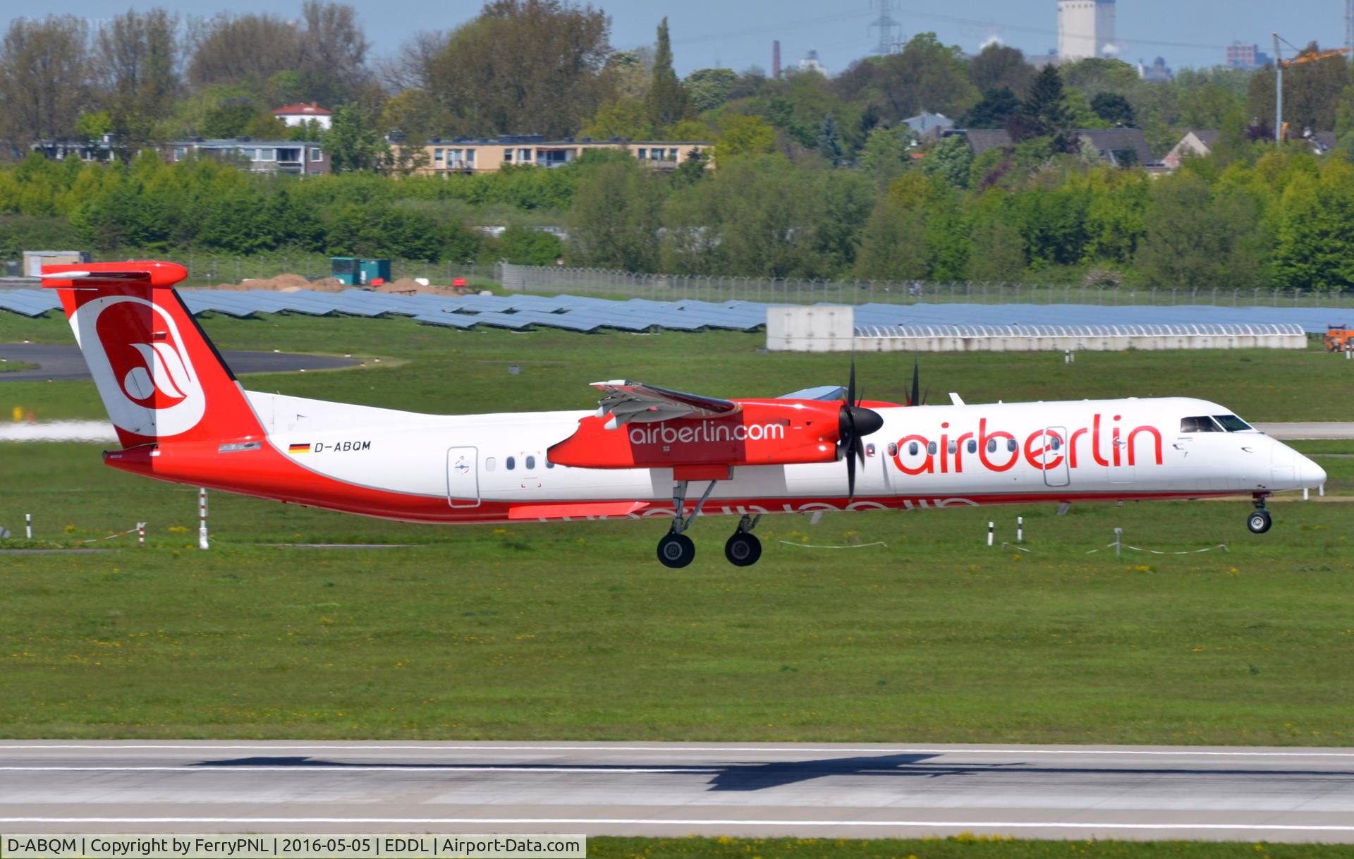 D-ABQM, 2006 De Havilland Canada DHC-8-402Q Dash 8 C/N 4119, Air Berlin DHC8 landing.