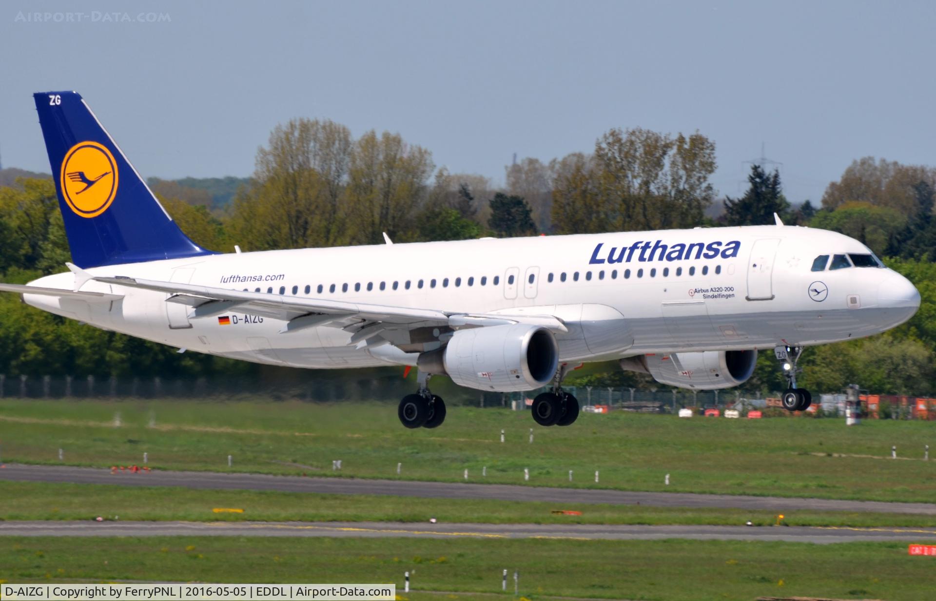 D-AIZG, 2010 Airbus A320-214 C/N 4324, Lufthansa A320 landing in DUS