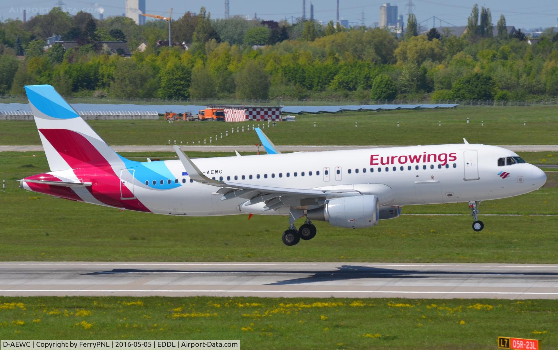 D-AEWC, 2016 Airbus A320-214 C/N 7012, Eurowings A320 landing