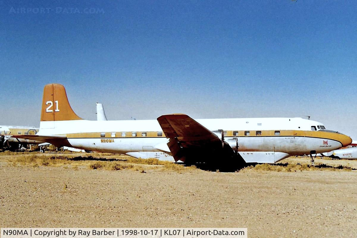 N90MA, 1949 Douglas DC-6 C/N 43128, Douglas DC-6 [43128] (Macavia) Chandler-Memorial Airfield~N 17/10/1998
