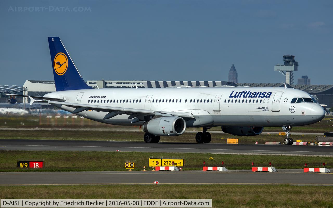 D-AISL, 2008 Airbus A321-231 C/N 3434, departure via RW18W