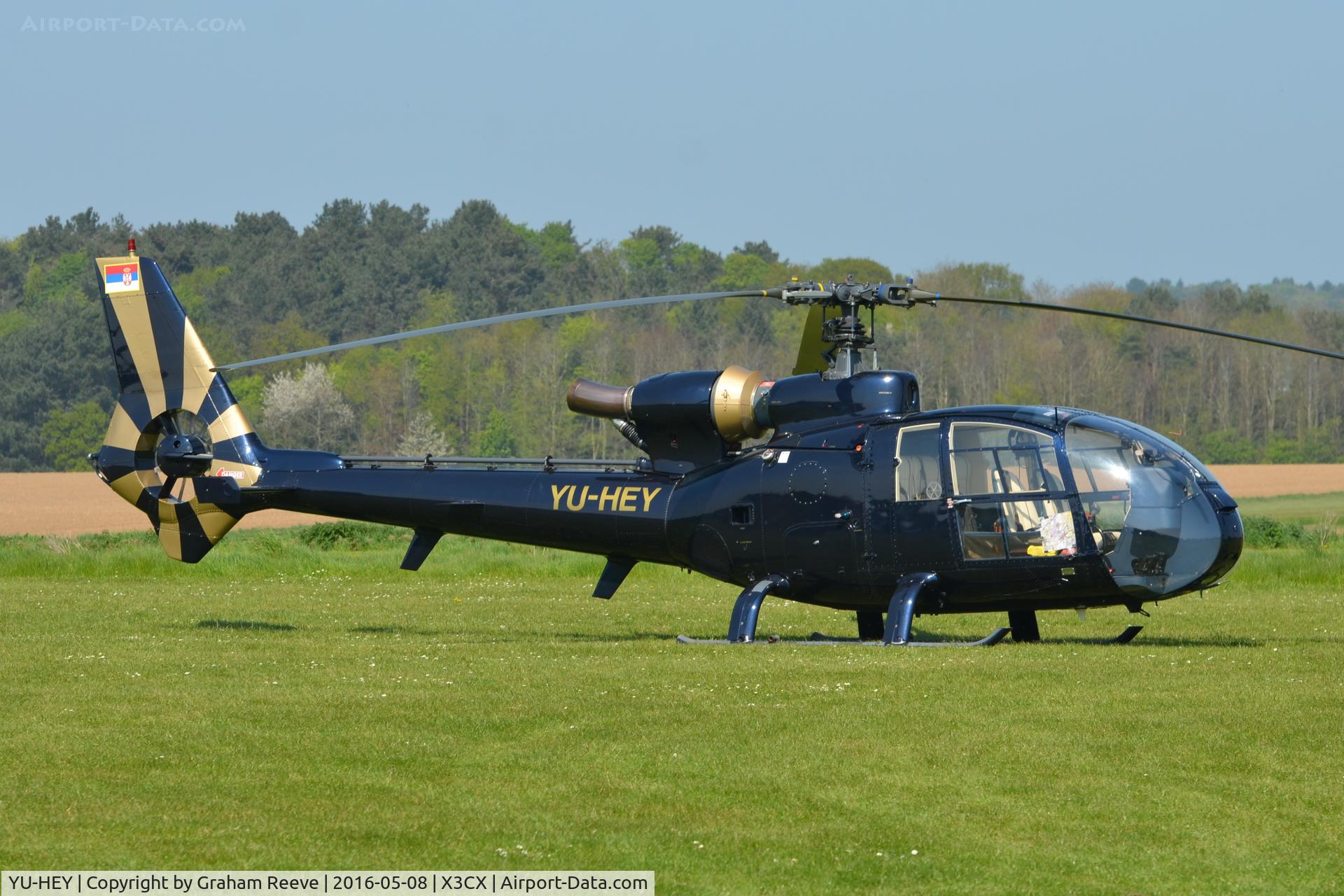 YU-HEY, Aerospatiale SA-341G Gazelle C/N 1320, Parked at Northrepps.