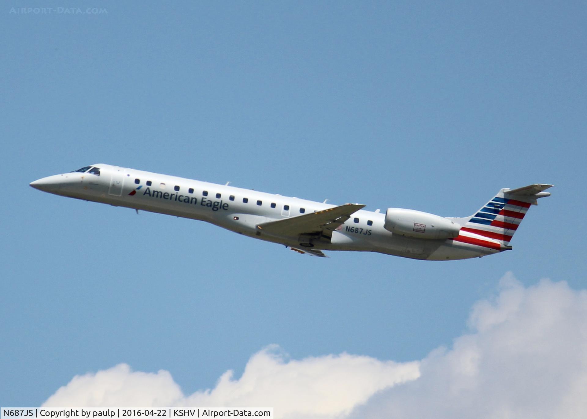 N687JS, 2004 Embraer ERJ-145LR (EMB-145LR) C/N 14500846, At Shreveport Regional.