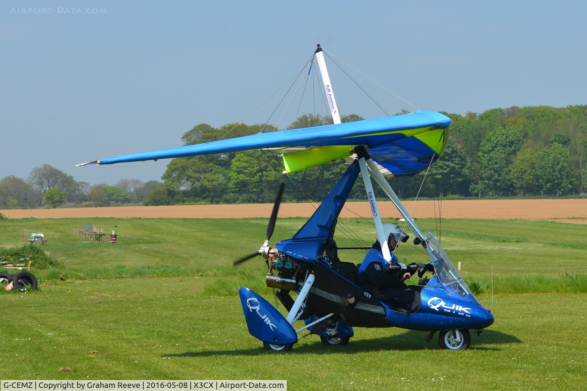 G-CEMZ, 2007 P&M Aviation Pegasus Quik C/N 8280, Just landed at Northrepps.