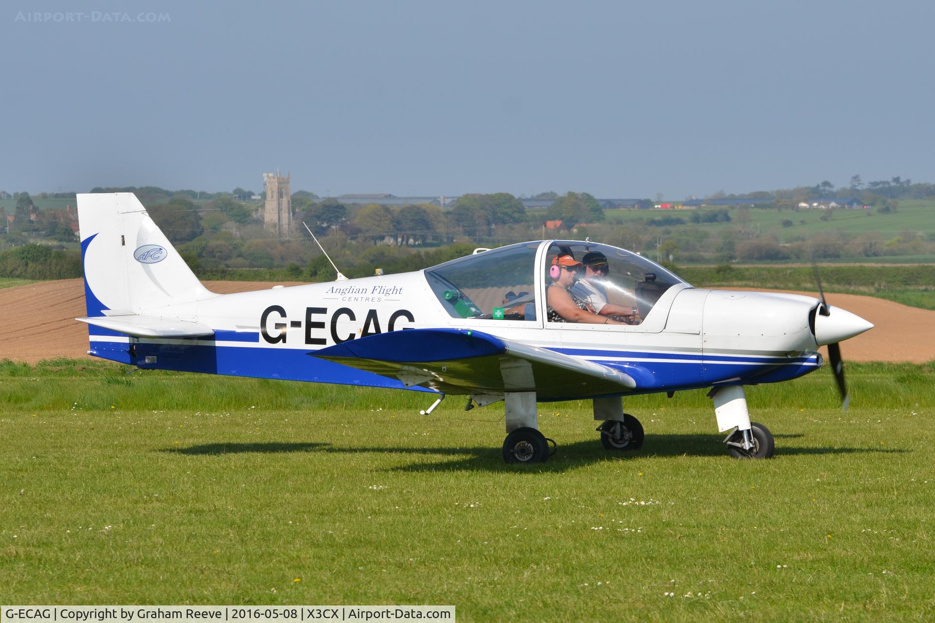 G-ECAG, 1997 Robin HR-200-120B C/N 315, Just landed at Northrepps.