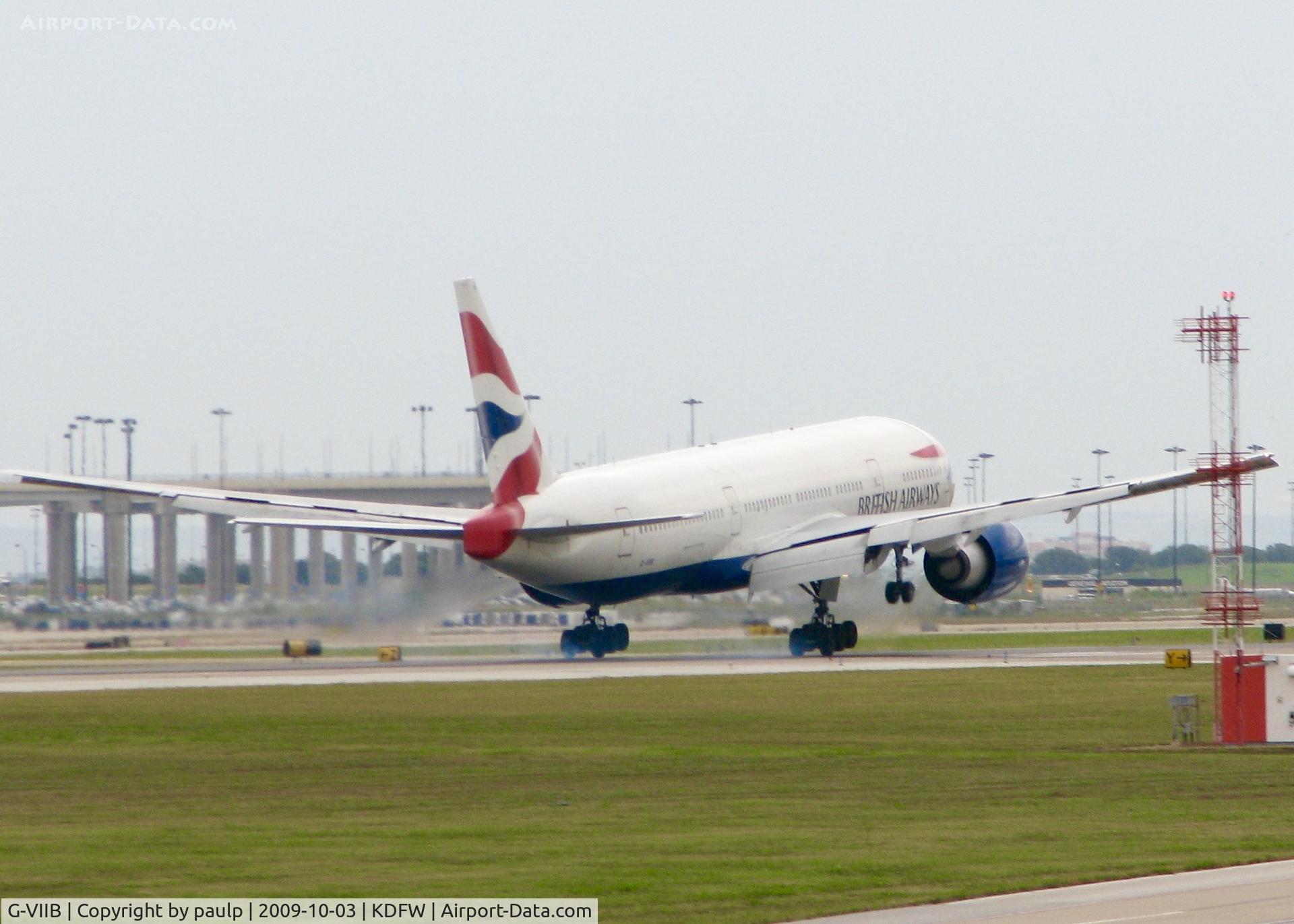 G-VIIB, 1997 Boeing 777-236 C/N 27484, At DFW.