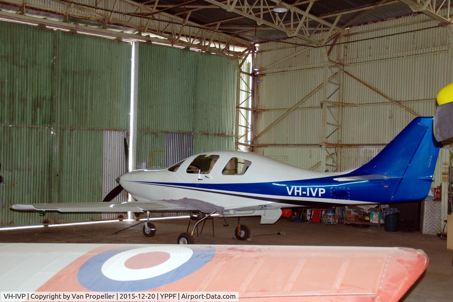VH-IVP, 1998 Lancair IV-P C/N N439, Lancair IV-P homebuilt aircraft in a hangar of the Classic Jet Fighter museum at Parafield, Adelaide, South Australia