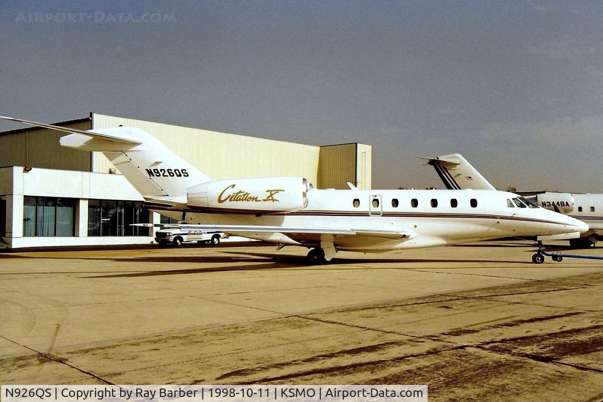 N926QS, 1997 Cessna 750 citation X Citation X C/N 750-0026, Cessna Citation X [750-0026] (NetJets) Santa Monica-Municipal~N 11/10/1998