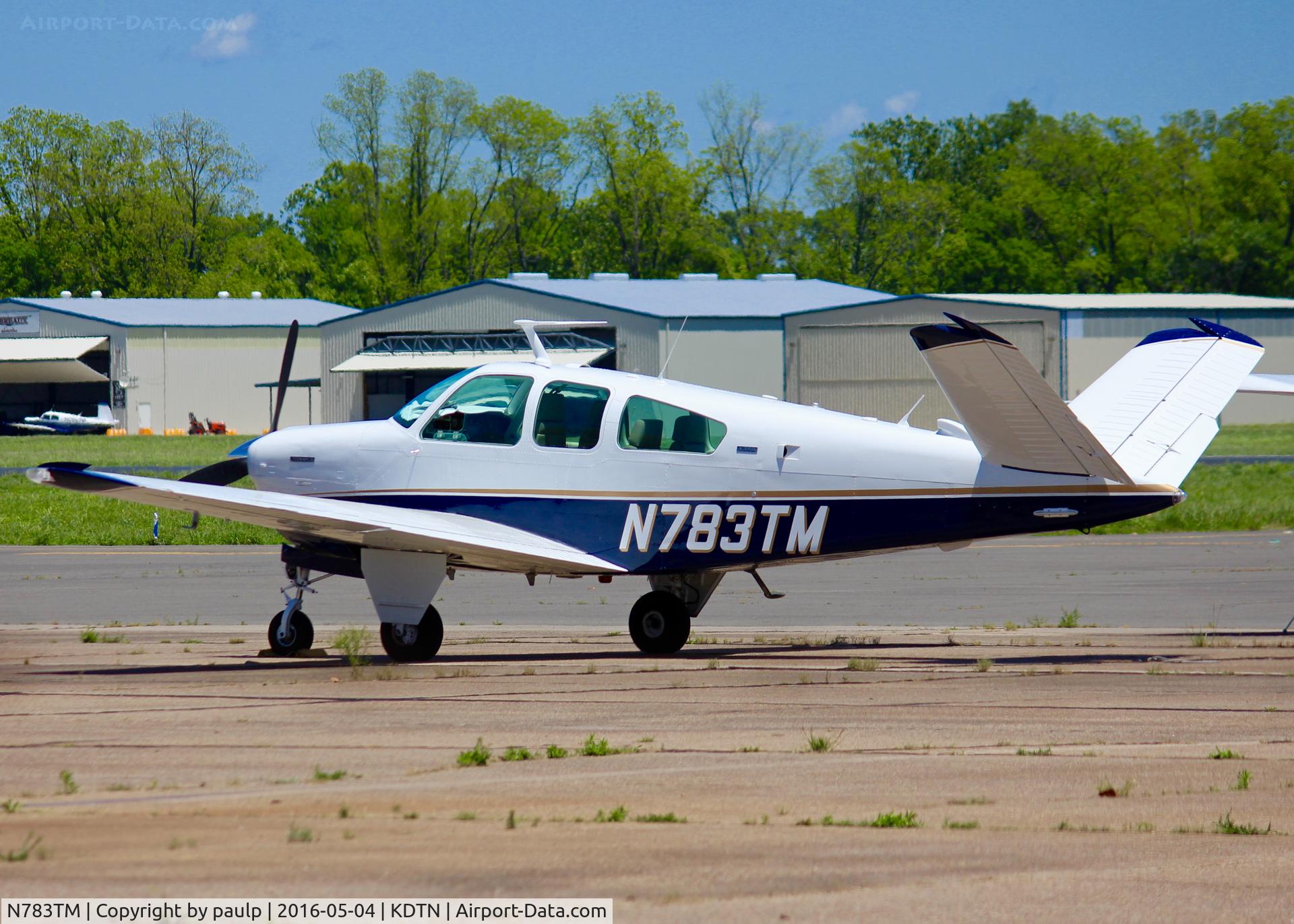 N783TM, 1973 Beech V35B Bonanza C/N D-9489, At Downtown Shreveport.