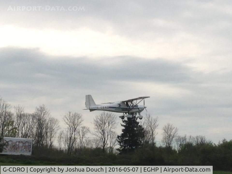 G-CDRO, 2005 Comco Ikarus C42 FB80 C/N 0507-6750, An Airbourne Aviation (FlyMAC) C42 taking off from Popham Airfield on 7/05/2016.