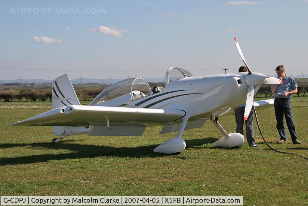 G-CDPJ, 2006 Vans RV-8 C/N PFA 303-13295, Vans RV-8, an airfield resident re-fueling at Fishburn, April 2007.
