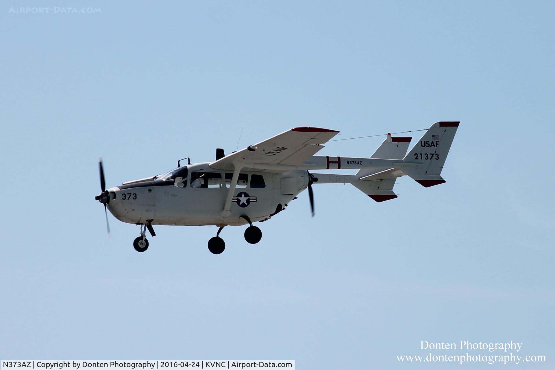 N373AZ, 1967 Cessna M337B (O-2A) Super Skymaster C/N 337M-0079 (67-21373), O-2 Skymaster (N373AZ) arrives at Venice Municipal Airport