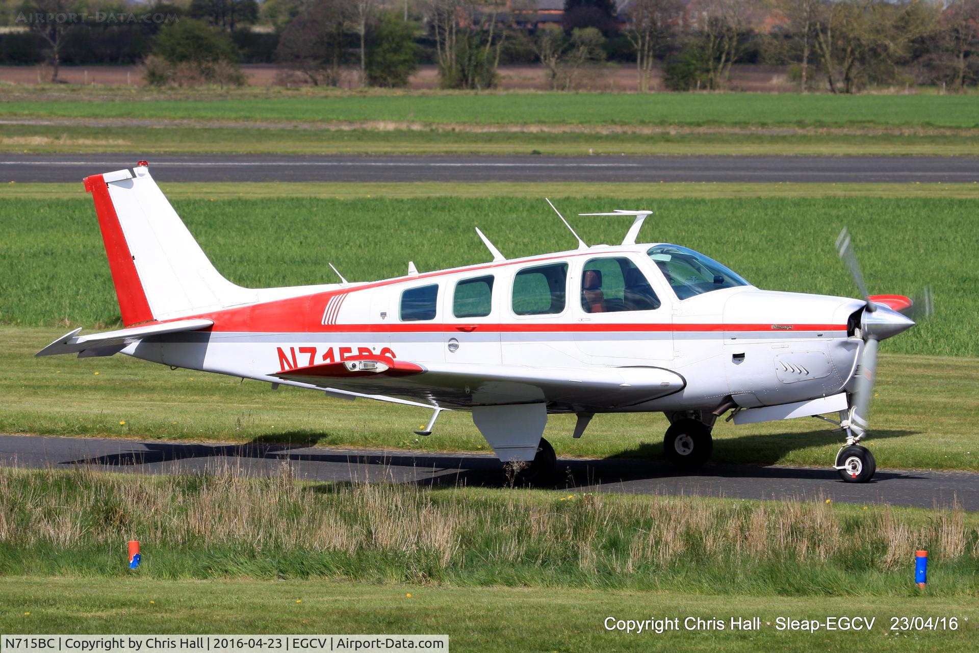 N715BC, 1975 Beech A36 Bonanza 36 C/N E782, at Sleap