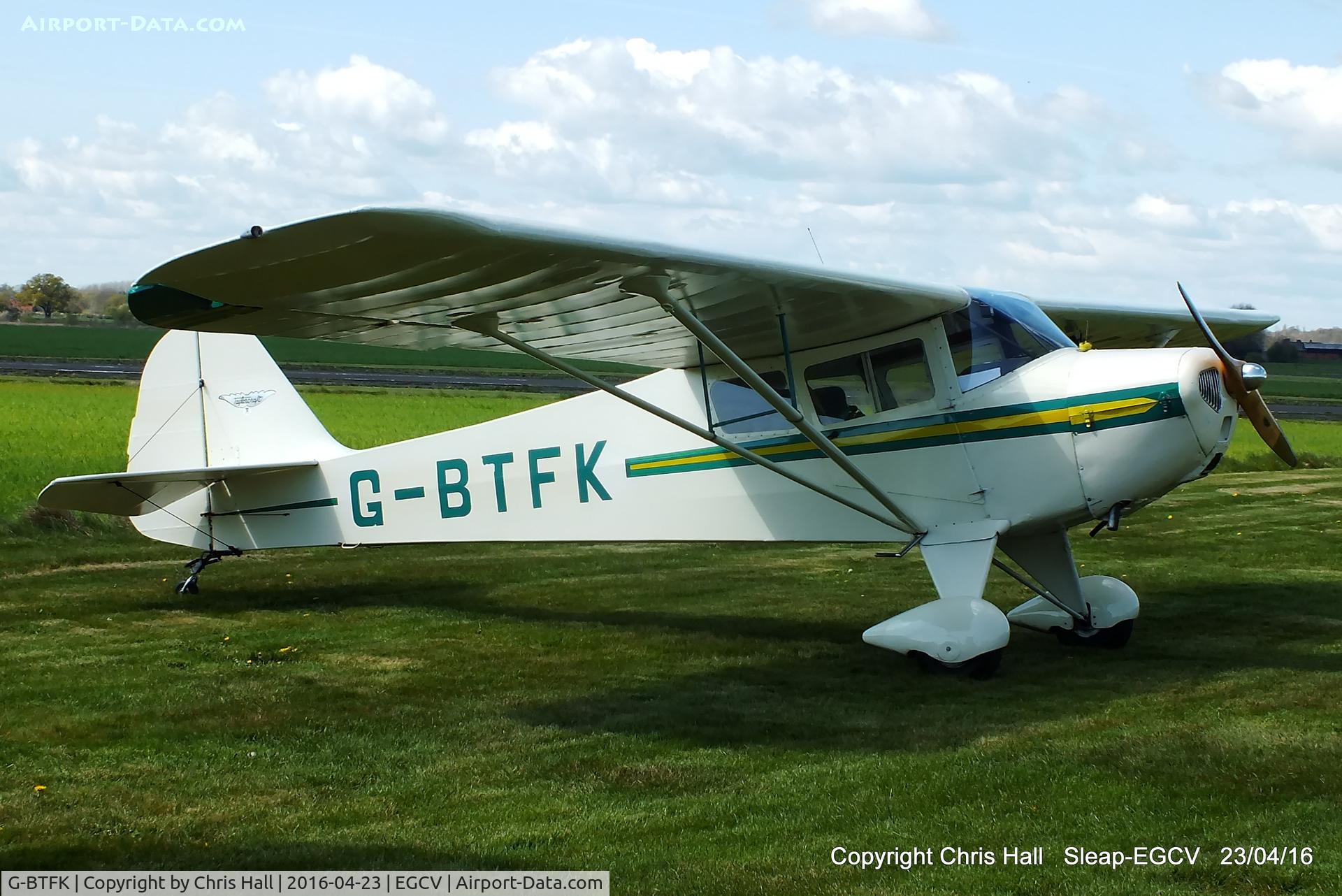 G-BTFK, 1947 Taylorcraft BC-12D Twosome C/N 10540, at Sleap